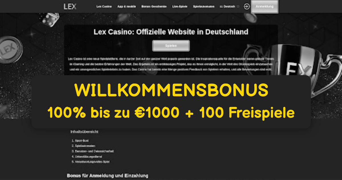Casino Lex - Beste Online Slots in Österreich